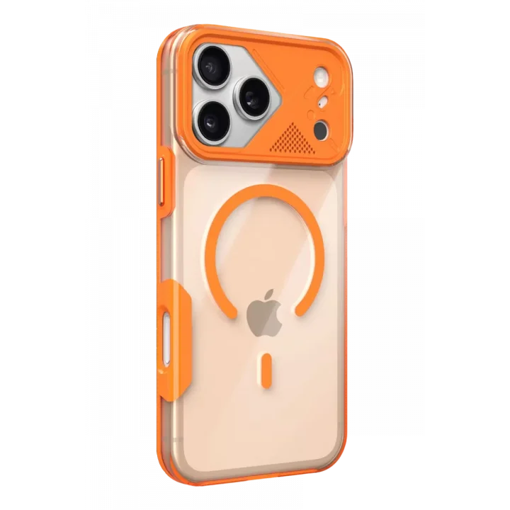 Mey İthalat®   iPhone 17 Pro Zinko Magsafe Kapak - Turuncu