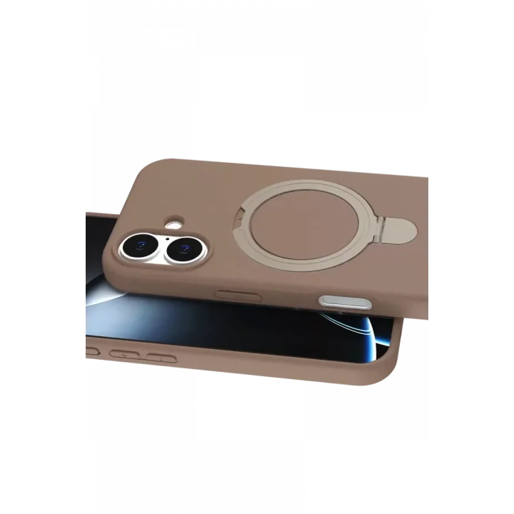 Mey İthalat®   iPhone 17 Regal Magsafe Standlı Kapak - Çöl Titanyum