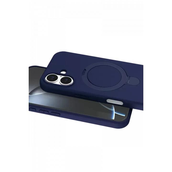Mey İthalat®   iPhone 17 Regal Magsafe Standlı Kapak - Lacivert