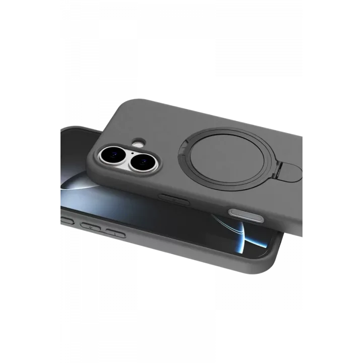 Mey İthalat®   iPhone 17 Regal Magsafe Standlı Kapak - Titan Gri
