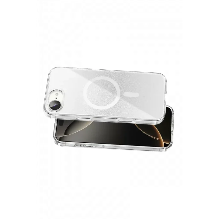 Mey İthalat®   iPhone 17E Sora Simli Magsafe Kapak - Beyaz