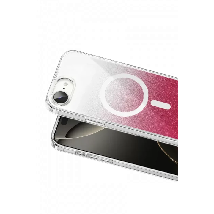 Mey İthalat®   iPhone 17E Sora Simli Magsafe Kapak - Kırmızı