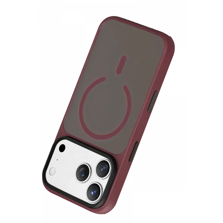 Mey İthalat®   iPhone 18 Pro Max Megane Magsafe Kapak - Bordo