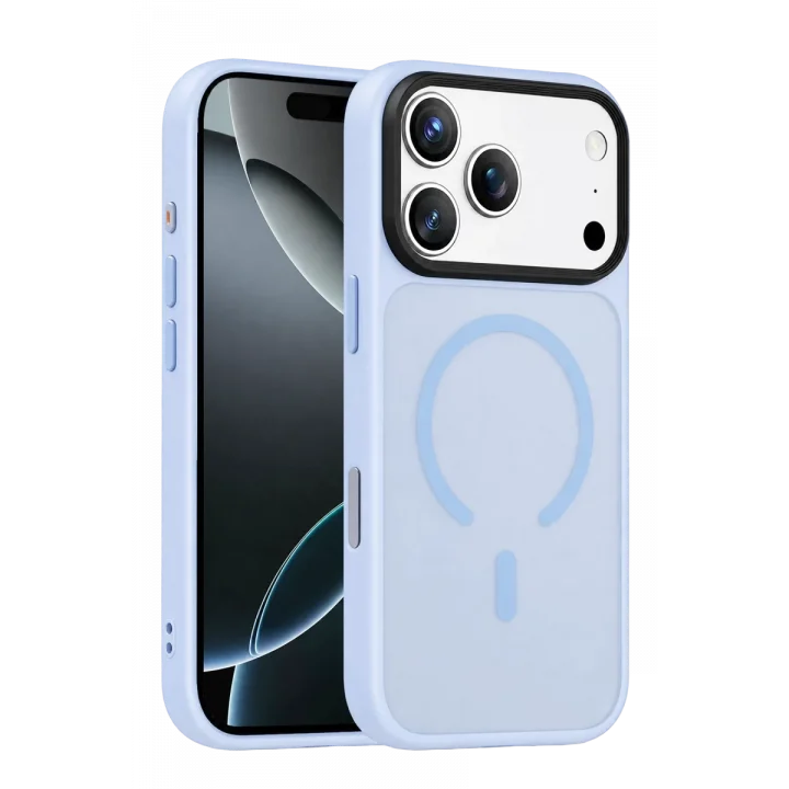 Mey İthalat®   iPhone 18 Pro Max Megane Magsafe Kapak - Sierra Blue