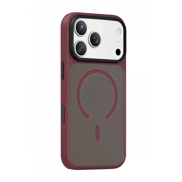Mey İthalat®   iPhone 18 Pro Megane Magsafe Kapak - Bordo