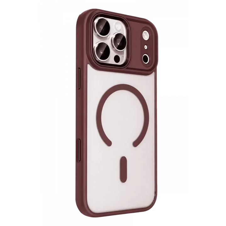 Mey İthalat®   iPhone 18 Pro Terea Magsafe Kapak - Bordo