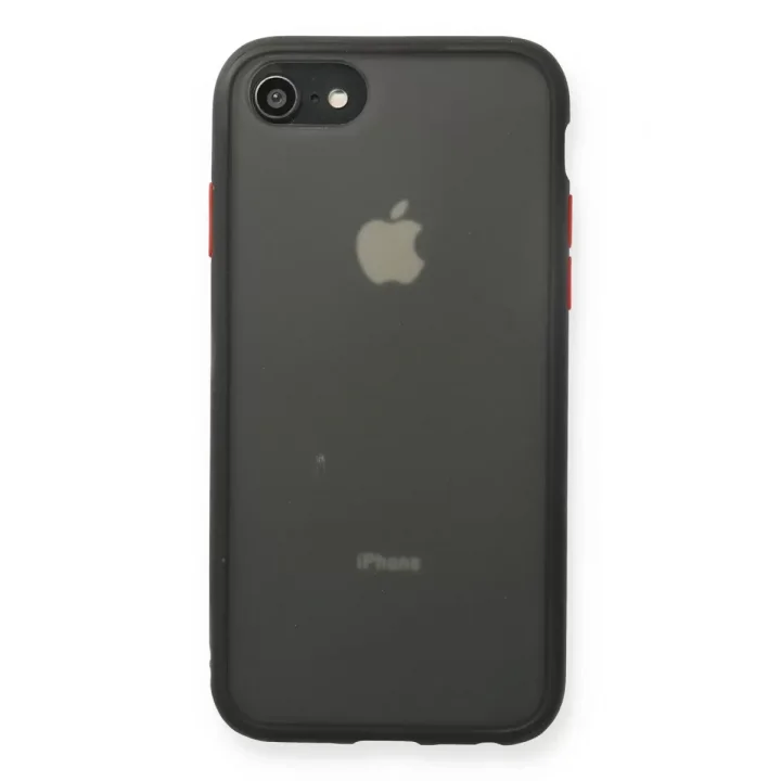 Mey İthalat®   iPhone 7 Kılıf Montreal Silikon Kapak - Siyah