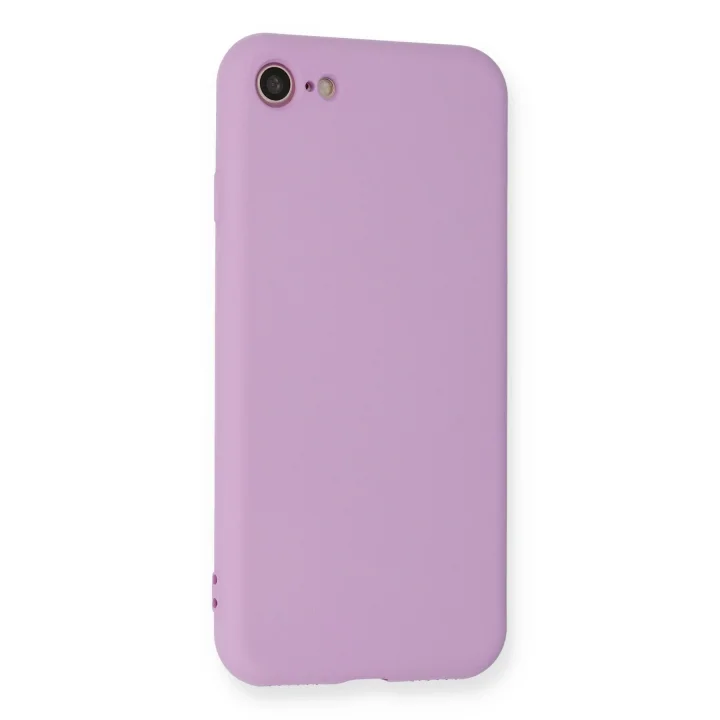 Mey İthalat®  iPhone 7 Kılıf Nano içi Kadife Silikon - Lila