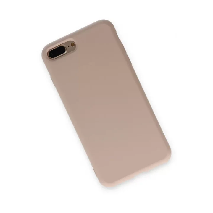Mey İthalat®   iPhone 7 Plus Kılıf Nano içi Kadife Silikon - Pudra