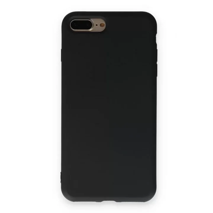 Mey İthalat®   iPhone 7 Plus Kılıf Nano içi Kadife Silikon - Siyah