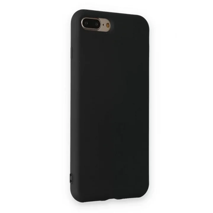 Mey İthalat®   iPhone 7 Plus Kılıf Nano içi Kadife Silikon - Siyah