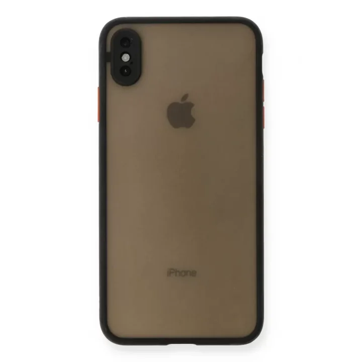 Mey İthalat®   iPhone XS Max Kılıf Montreal Silikon Kapak - Siyah