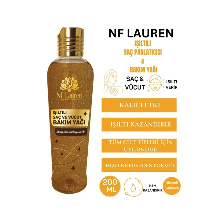 Mey İthalat® Işıltılı Saç Parlatıcısı Ve Bakım Yağı 200 ml