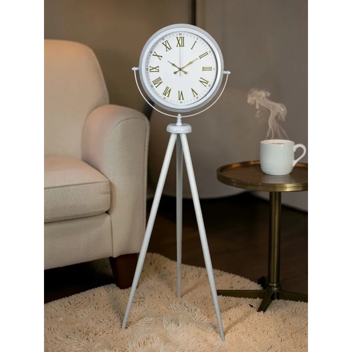 Mey İthalat® Ivory Beyaz Tripod Ayaklı Saat
