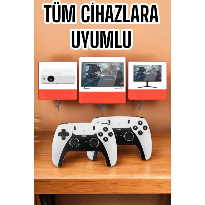 Mey İthalat® Joystick Çift Kollu Oyun Kolu Retro Oyun Yüksek Çözünürlüklü 3D Game