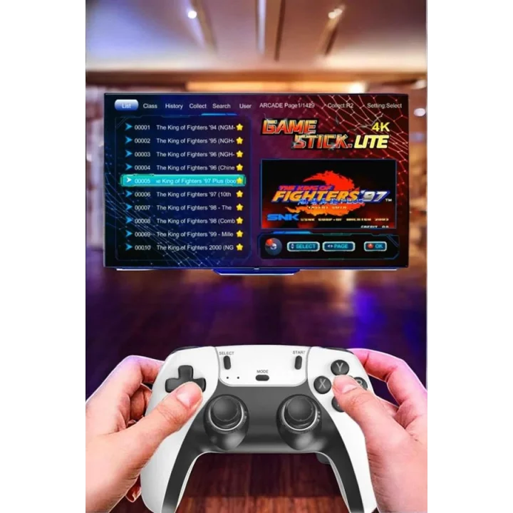 Mey İthalat® Joystick Çift Kollu Oyun Kolu Retro Oyun Yüksek Çözünürlüklü 3D Game Yeni Nesil