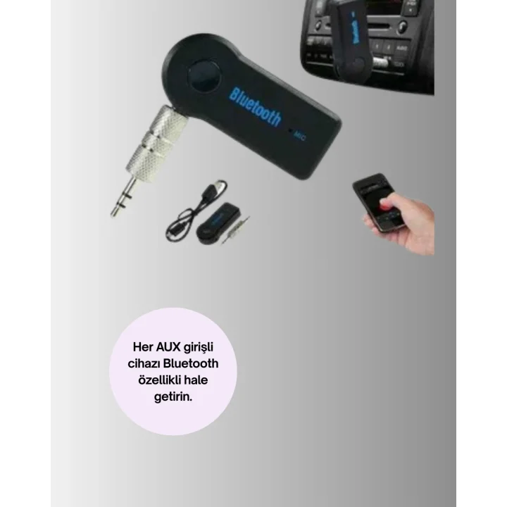 Mey İthalat® Kablosuz Bağlantı ile Müzik ve Görüşme Araç Kiti