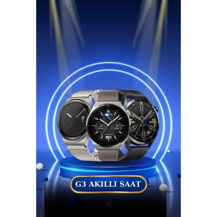 Mey İthalat® Kablosuz Bluetooth Bağlantılı Kulaklık ve Dokunmatik Ekran Akıllı Saat Arama Cevaplama