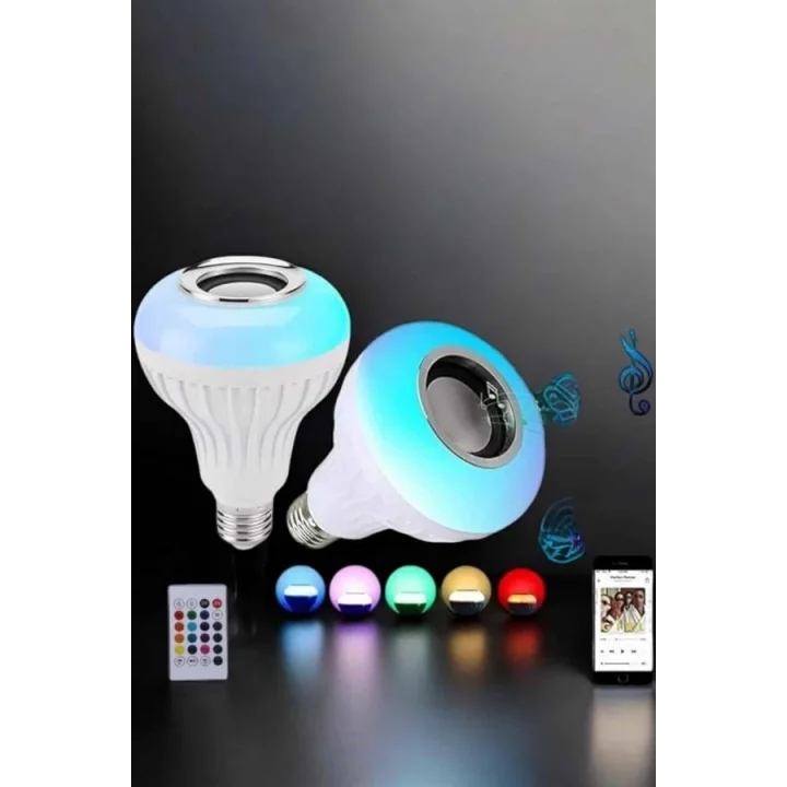 Mey İthalat® Kablosuz Bluetooth Hoparlör Led Lamba