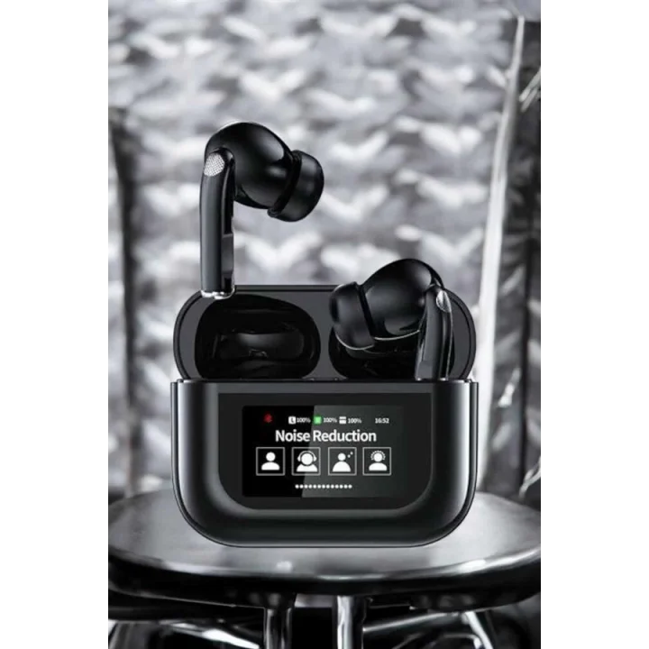 Mey İthalat® Kablosuz Bluetooth Kulaklık Ekranlı Uzun Şarj Süreli ANC Destekli