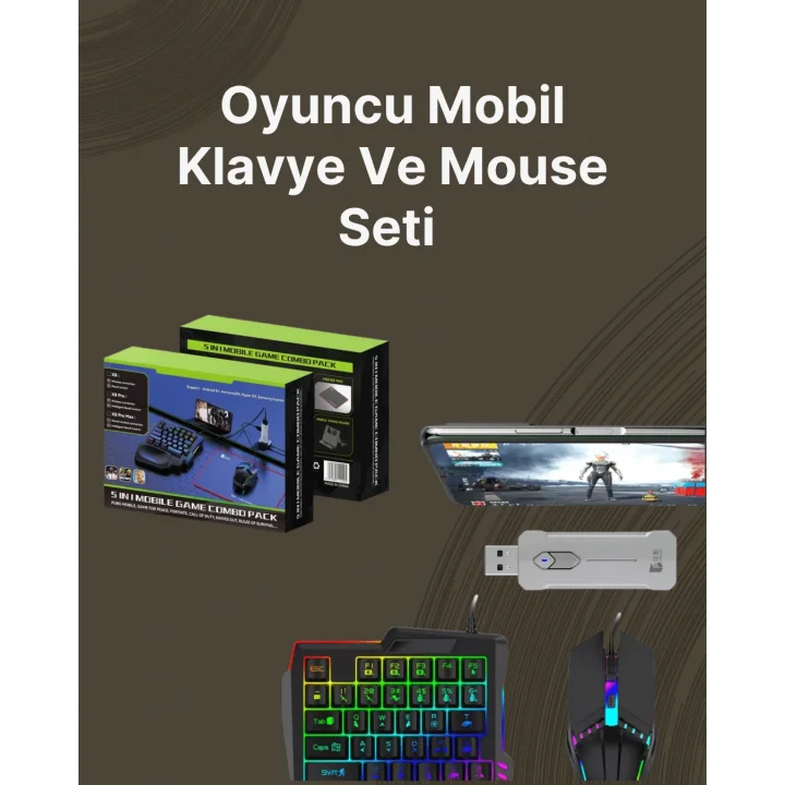 Mey İthalat® Kablosuz Mobil Oyun Kiti – 5 Parça Tam Set