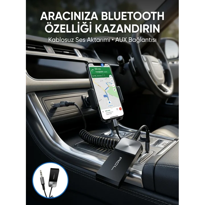 Mey İthalat® Kablosuz Müzik Aktarımı Sağlayan USB AUX Adaptörü