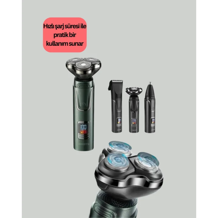 Mey İthalat® Kablosuz Şarjlı Çok Amaçlı Tıraş Makinesi