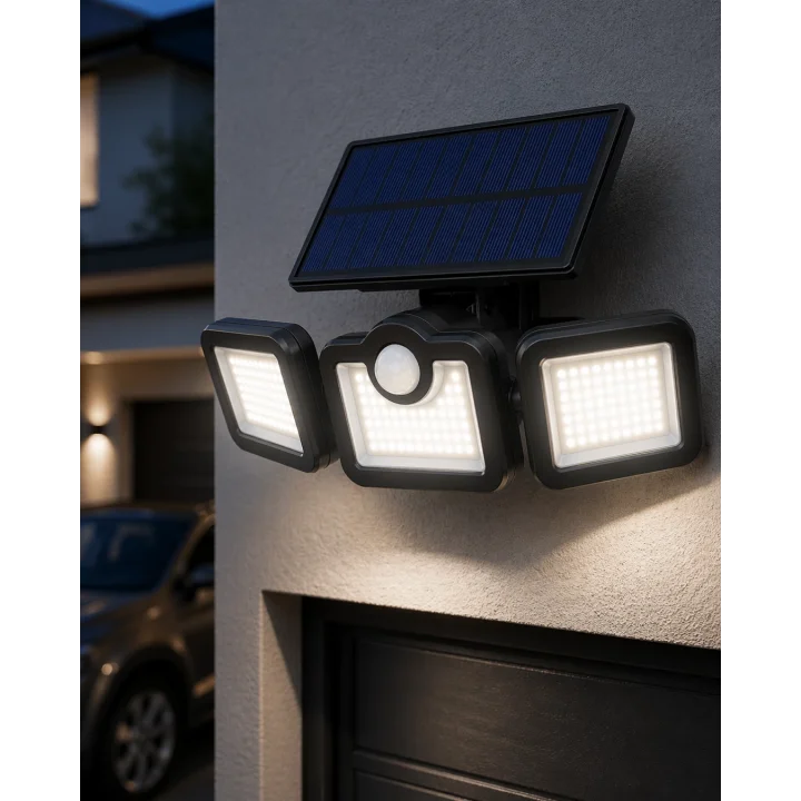 Mey İthalat® Kablosuz Solar Projektör Hareket Sensörlü Dış Cephe Lambası