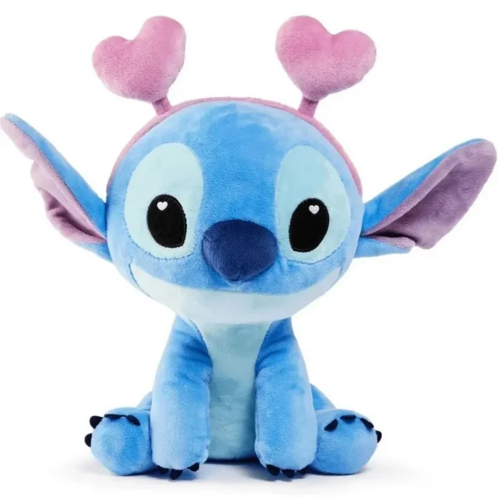 Mey İthalat® Kalp Kulaklıklı Stitch Peluş 25 cm