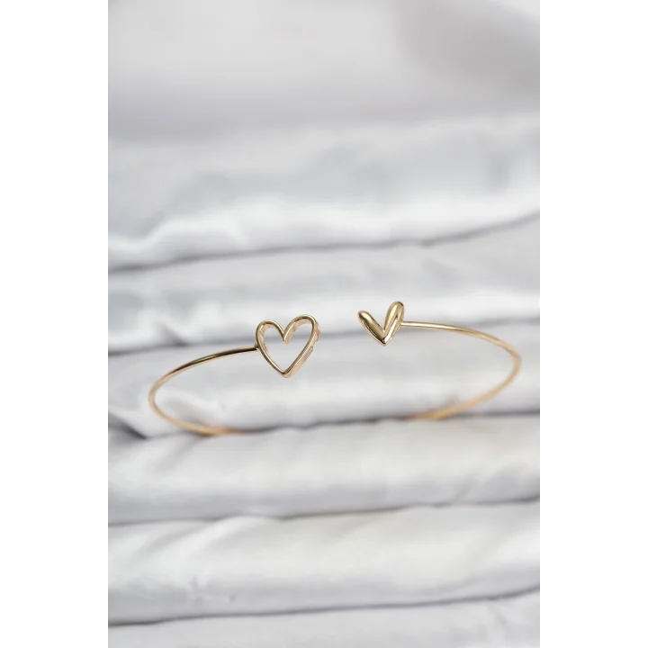 Mey İthalat® Kalp Model Gold Renk Bileklik