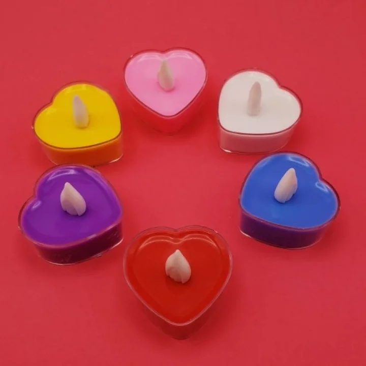 Mey İthalat® Kalpli Tealight Pilli Mum