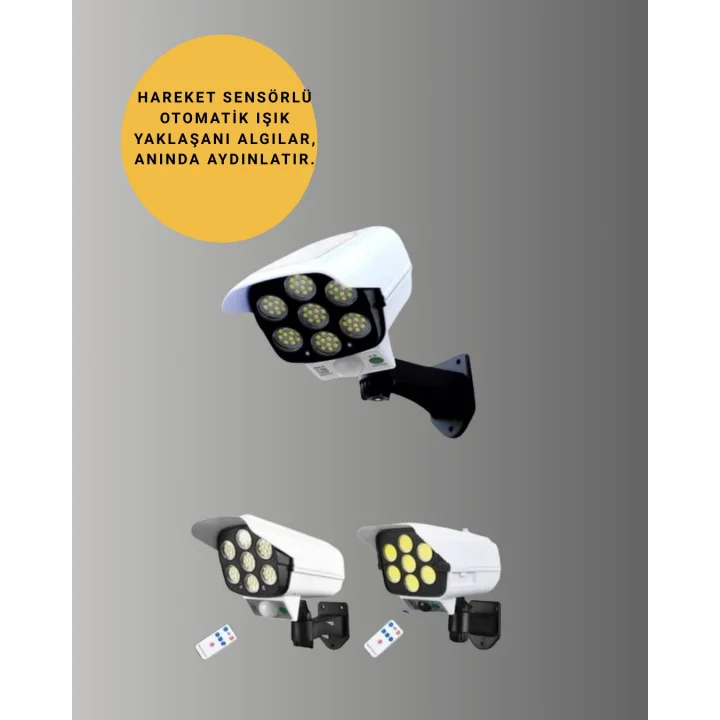 Mey İthalat® KAMERA GÖRÜNÜMLÜ BAHÇE LAMBA