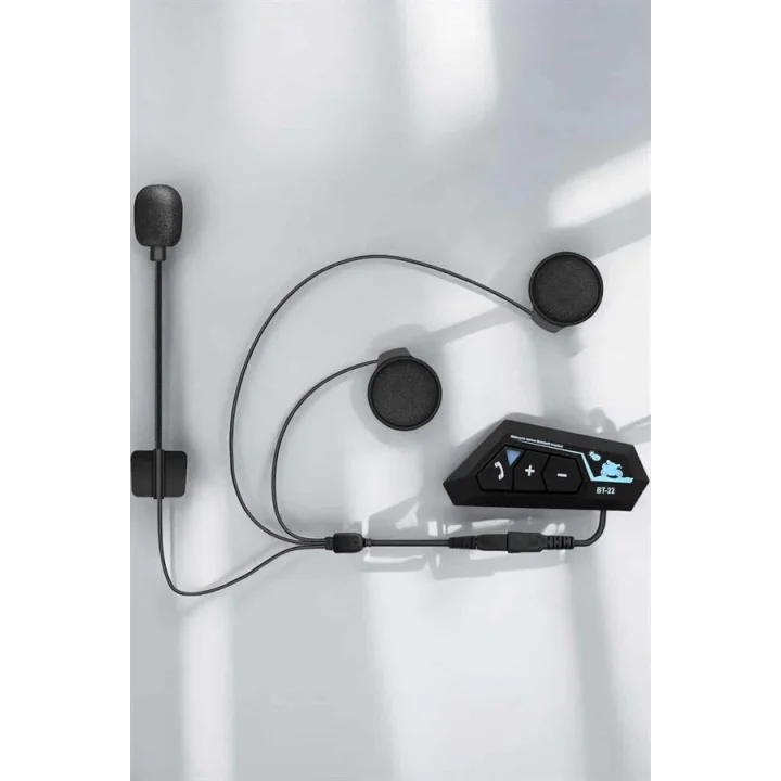 Mey İthalat® Kask Kulaklığı Motosiklet Intercom Interkom Dinleme Konuşma Özellikli Su Geçirmez