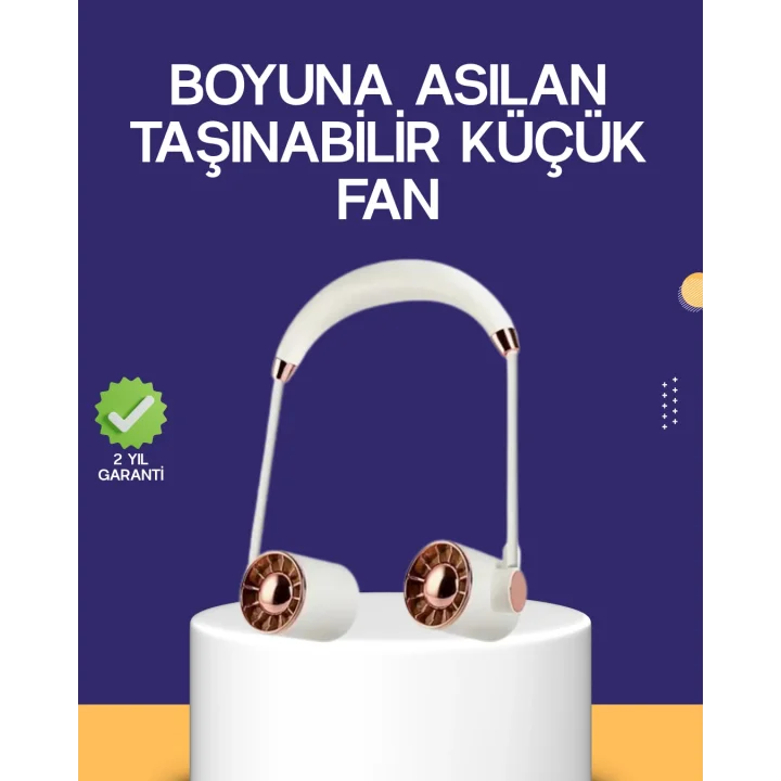 Mey İthalat® Katlanabilir Asılabilir Mini Fan USB Şarjlı 3 Kademeli Sessiz
