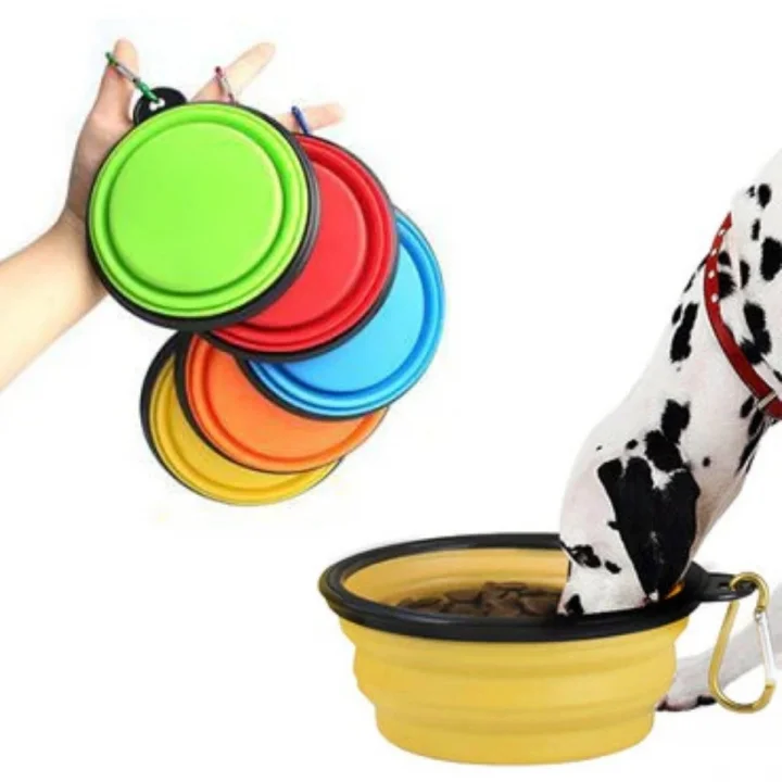 Mey İthalat®  Katlanabilir Kedi Köpek Mama ve Su Kabı Köpek Oyuncağı