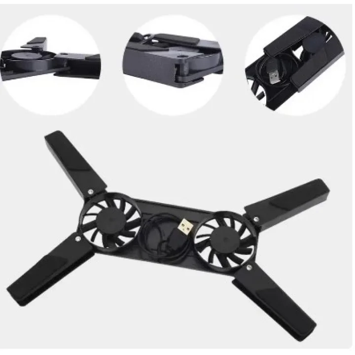Mey İthalat® Katlanabilir Laptop Soğutucu 2 fanlı