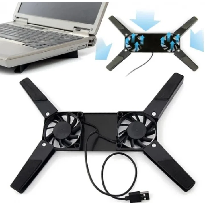 Mey İthalat® Katlanabilir Laptop Soğutucu 2 fanlı