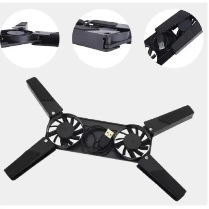 Mey İthalat® Katlanabilir Laptop Soğutucu 2 fanlı
