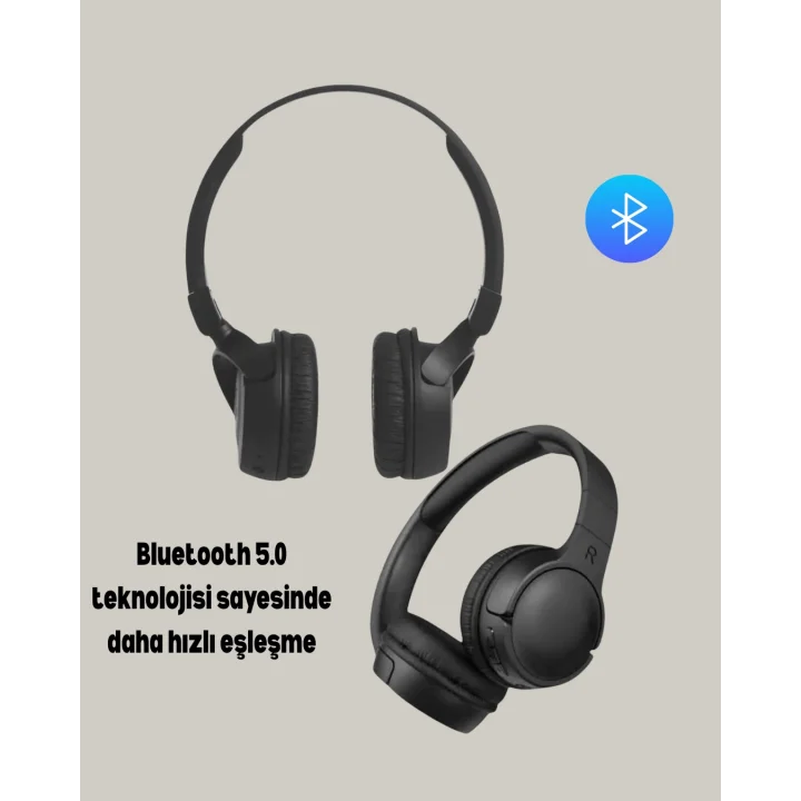 Mey İthalat® Katlanabilir USB-C Şarjlı Bluetooth Kulaklık