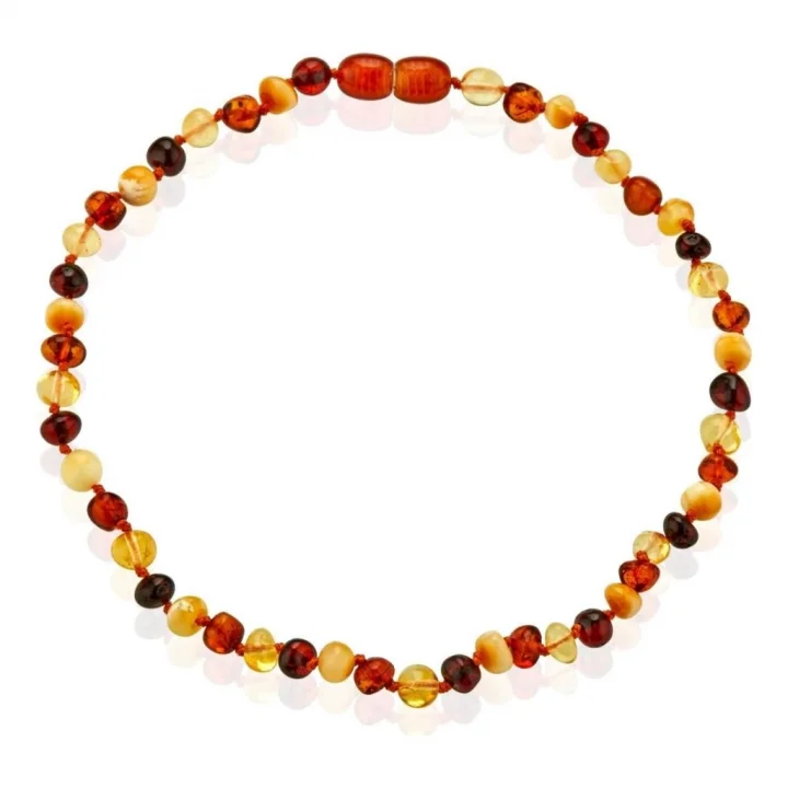 Mey İthalat®   Kehribar Bebek Kolyesi 587 Multicolor
