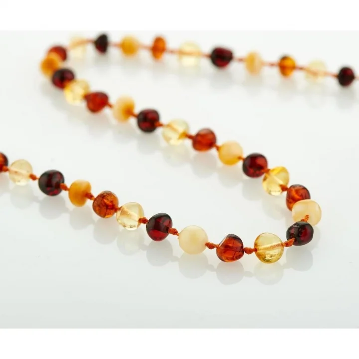 Mey İthalat®   Kehribar Bebek Kolyesi 587 Multicolor