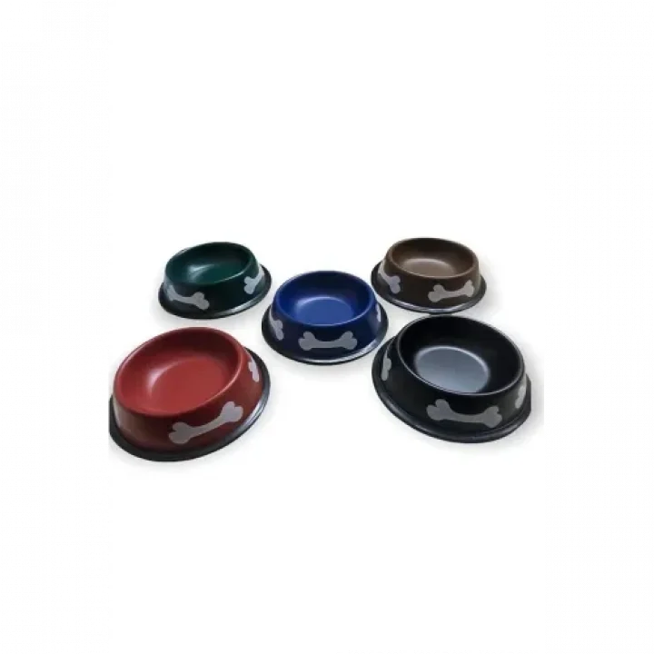 Mey İthalat® Kemik Desenli Metal Mama Kabı
