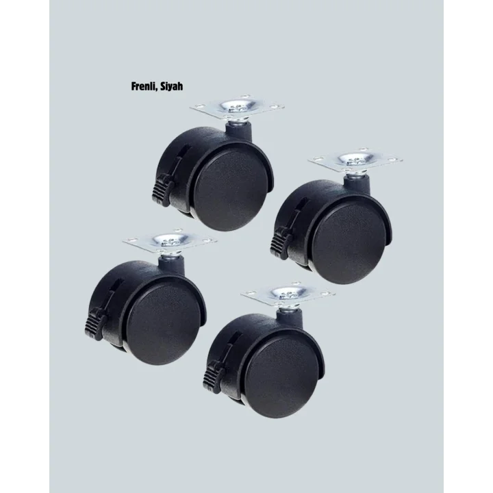 Mey İthalat® Kilitli Mini Tekerlek Ayak 4 cm 4’lü Set