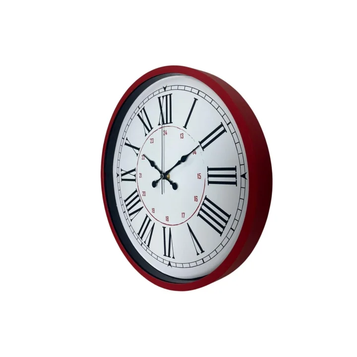 Mey İthalat® Kırmızı 36 Cm Duvar Saati