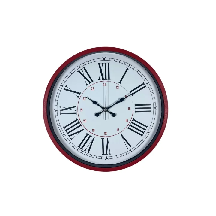 Mey İthalat® Kırmızı 36 Cm Duvar Saati