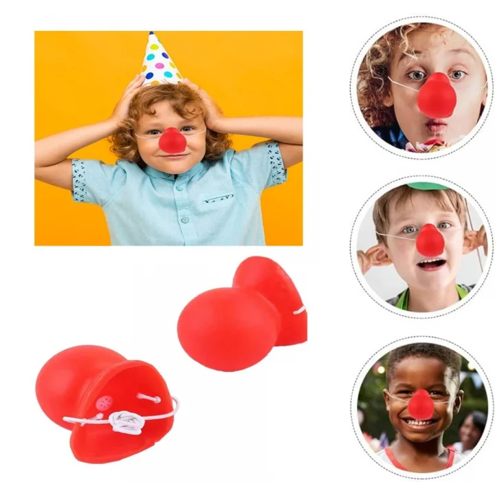 Mey İthalat® Kırmızı Renk Lastikli Burun Palyaço Burun