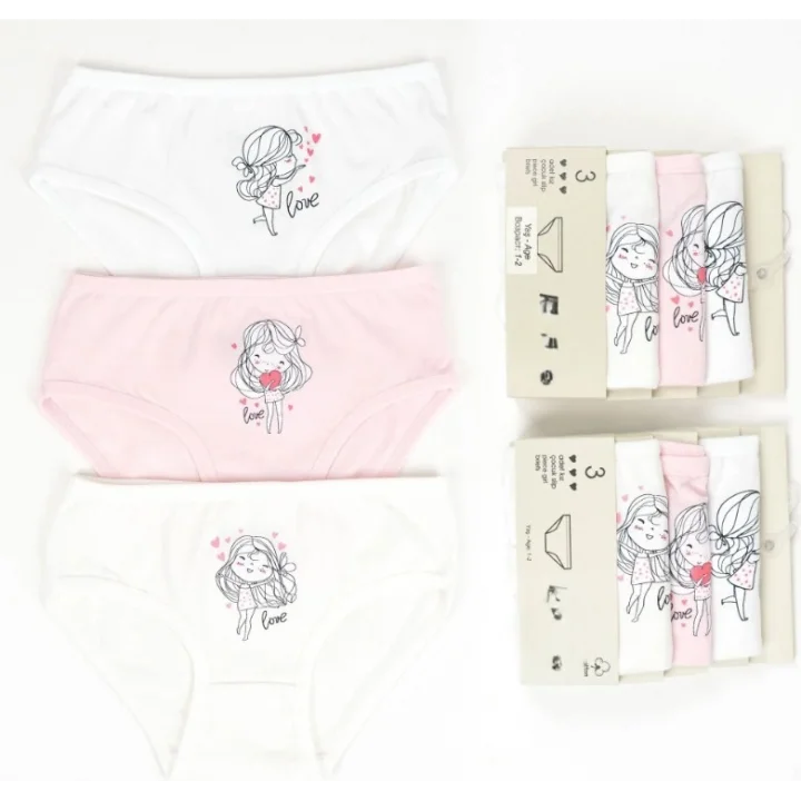 Mey İthalat® Kız 3lü Slip K128666 (tek adet fiyatıdır)