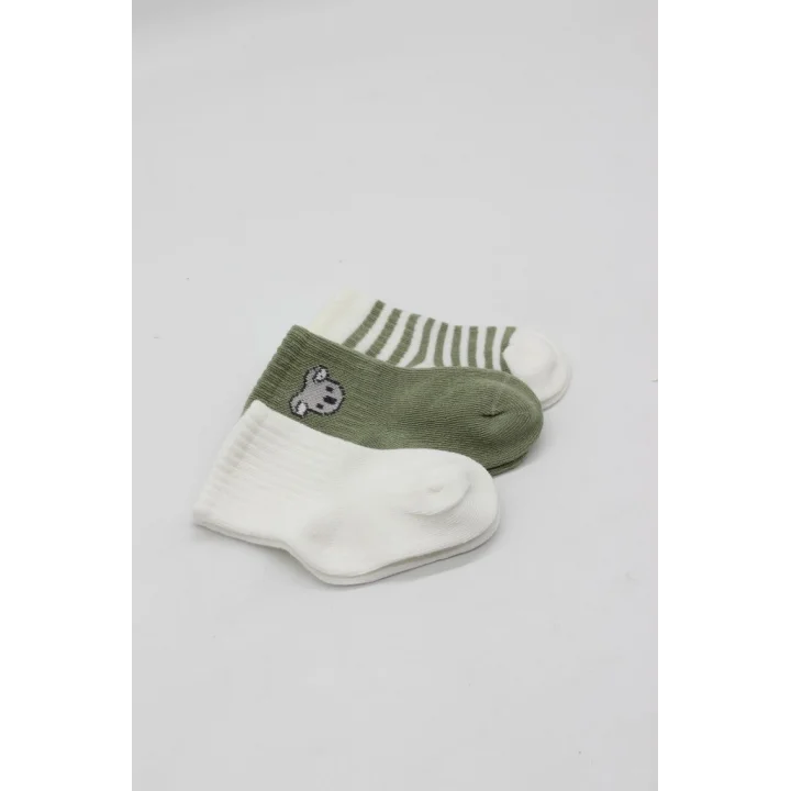 Mey İthalat® Koala Boy 3lü Penye Soket Çorap 10133 Ekru