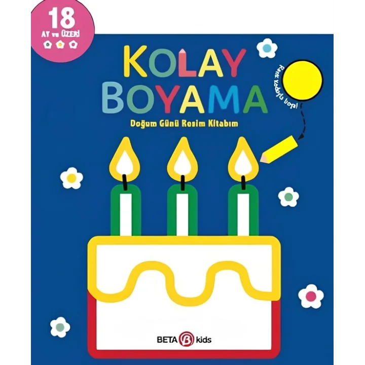 Mey İthalat® Kolay Boyama Doğum Günü Resim Kitabım