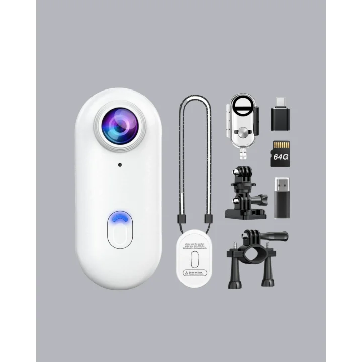 Mey İthalat® Kompakt 4K Aksiyon Kamerası Suya Dayanıklı WiFi ve 120° Geniş Açı